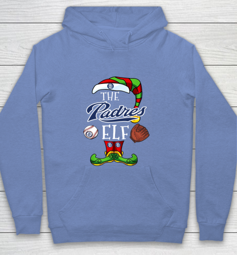 San Diego Padres Christmas ELF Funny MLB Youth Hoodie 8