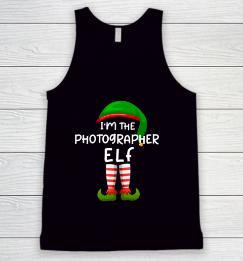 I m The Photographer Elf Funny Elf Family Matching Christmas Tank Top