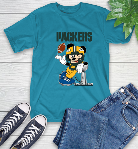 NFL Green Bay Packers Mickey Mouse Disney Super Bowl Football T Shirt T-Shirt 8