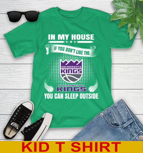 Sacramento Kings NBA Basketball In My House If You Don't Like The  Kings You Can Sleep Outside Shirt Youth T-Shirt - Image 8