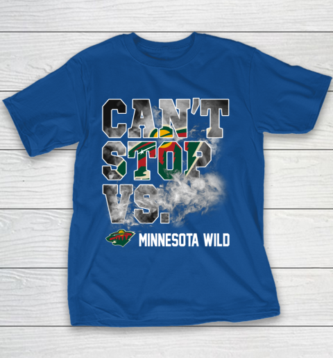 NHL Minnesota Wild Hockey Can't Stop Vs Youth T-Shirt 6