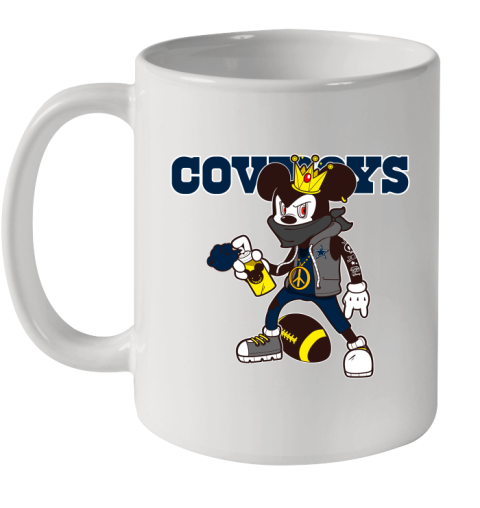 Dallas Cowboys NFL Football Mickey Peace Sign Sports Ceramic Mug 11oz