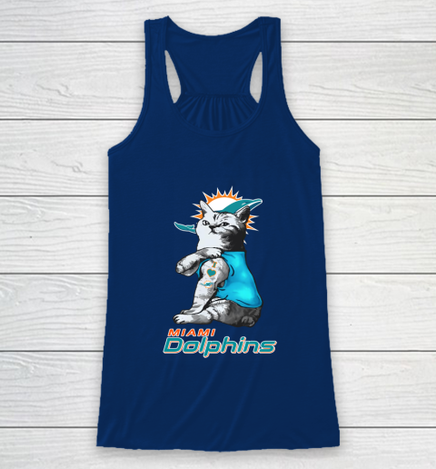 NFL Football My Cat Loves Miami Dolphins Racerback Tank 6