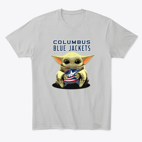 mo3u baby yoda hugs the columbus blue jackets classic t shirt 2 front ash