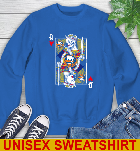 NHL Hockey New York Islanders The Queen Of Hearts Card Shirt Sweatshirt 11