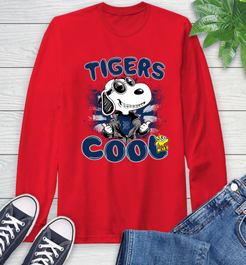 MLB Baseball Detroit Tigers Cool Snoopy Shirt Long Sleeve T-Shirt 12