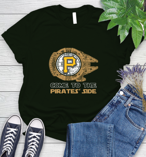 MLB Come To The Pittsburgh Pirates Side Star Wars Baseball Sports Women's T-Shirt 6