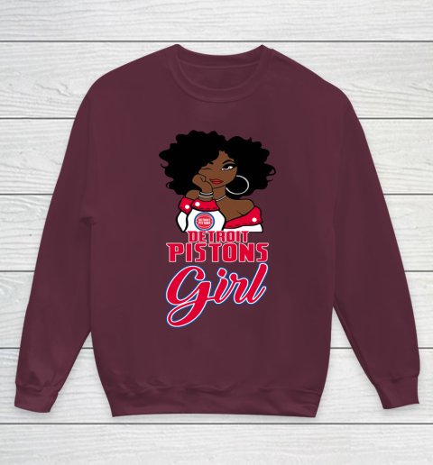 Detroit Pistons Girl NBA Youth Sweatshirt 5