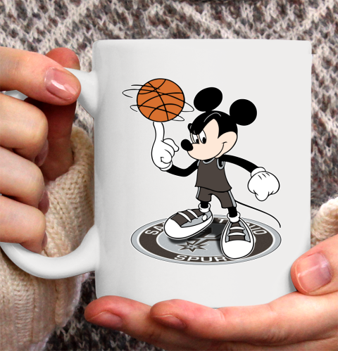 NBA Basketball San Antonio Spurs Cheerful Mickey Disney Shirt Ceramic Mug 15oz 2