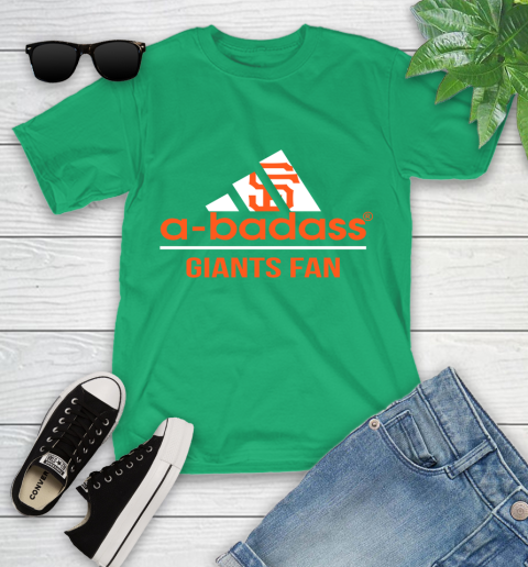 MLB A Badass San Francisco Giants Fan Adidas Baseball Sports Youth T-Shirt 8