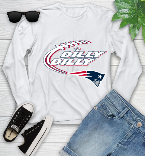 NFL New England Patriots Dilly Dilly Football Sports Youth Long Sleeve