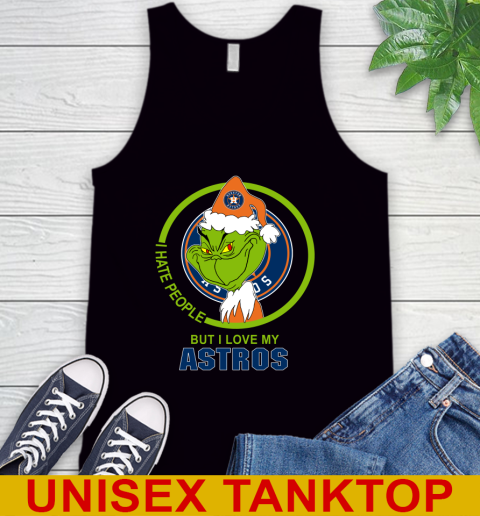 Houston Astros MLB Christmas Grinch I Hate People But I Love My Favorite Baseball Team Tank Top 2