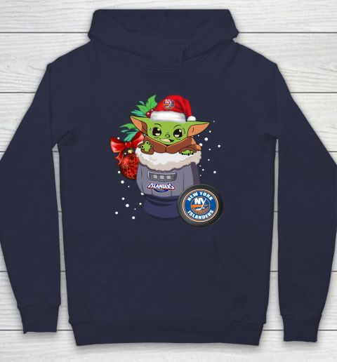 New York Islanders Christmas Baby Yoda Star Wars Funny Happy NHL Hoodie 4