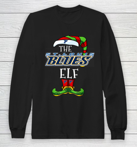 St.Louis Blues Christmas ELF Funny NHL Long Sleeve T-Shirt