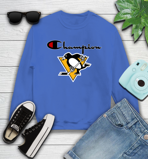 NHL Hockey Pittsburgh Penguins Champion Shirt Youth Sweatshirt 4