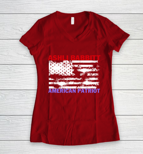 Sears Ashli Babbitt Shirt American Patriot Women's V-Neck T-Shirt 8