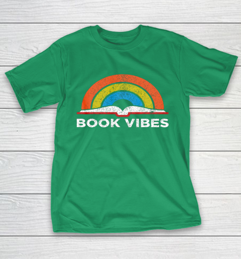 Reading Rainbow t shirt Vintage Retro Book Vibes Rainbow Gift for Reading Lovers T-Shirt 5