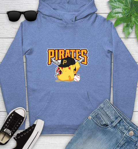 MLB Pikachu Baseball Sports Pittsburgh Pirates Youth Hoodie 12
