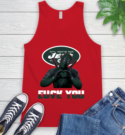 NHL New York Jets Deadpool Love You Fuck You Football Sports Tank Top 5