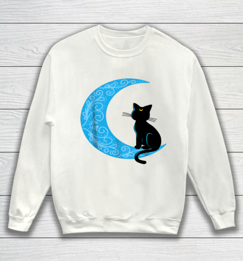 Black Cat Crescent Moon Sailor Mom Sweatshirt