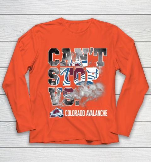 NHL Colorado Avalanche Hockey Can't Stop Vs Youth Long Sleeve 3