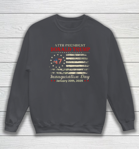 President Donald Trump Inauguration Day 2025 Vintage US Flag Sweatshirt 3