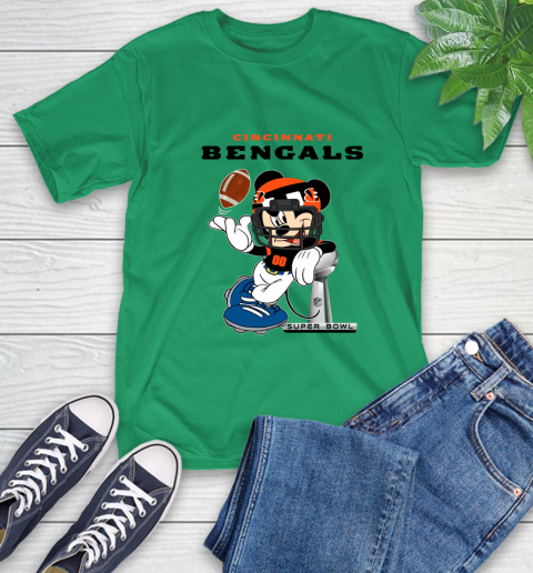 NFL Cincinnati Bengals Mickey Mouse Disney Super Bowl Football T Shirt T-Shirt 7