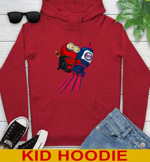 MLB Baseball Minnesota Twins Deadpool Minion Marvel Shirt Youth Hoodie 11