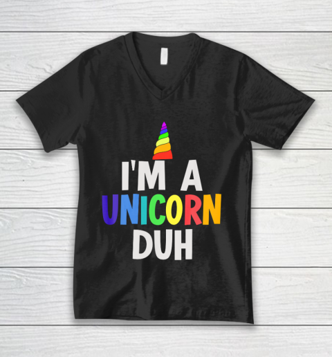 I m a Unicorn Duh Halloween Costume V-Neck T-Shirt