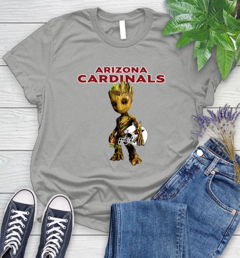 Arizona Cardinals NFL Football Groot Marvel Guardians Of The Galaxy Women's T-Shirt 10