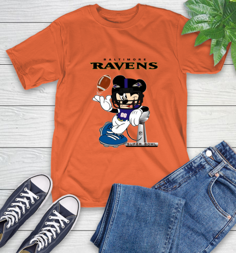 NFL Baltimore Ravens Mickey Mouse Disney Super Bowl Football T Shirt T-Shirt 5