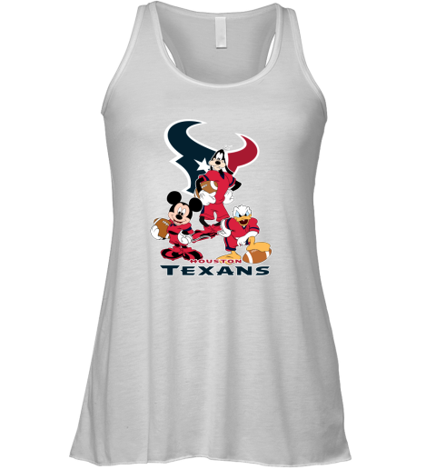 Mickey Donald Goofy The Three Houston Texans Football Racerback Tank