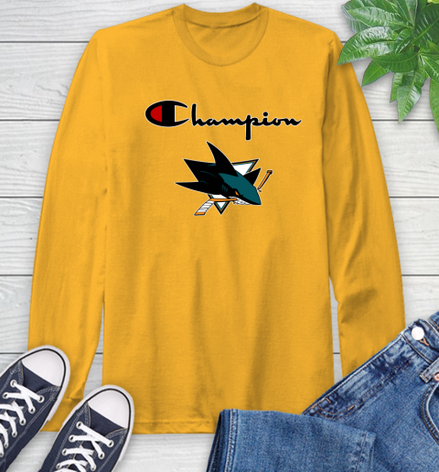 NHL Hockey San Jose Sharks Champion Shirt Long Sleeve T-Shirt 2