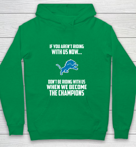 NFL Detroit Lions Football We Become The Champions Youth Hoodie 4