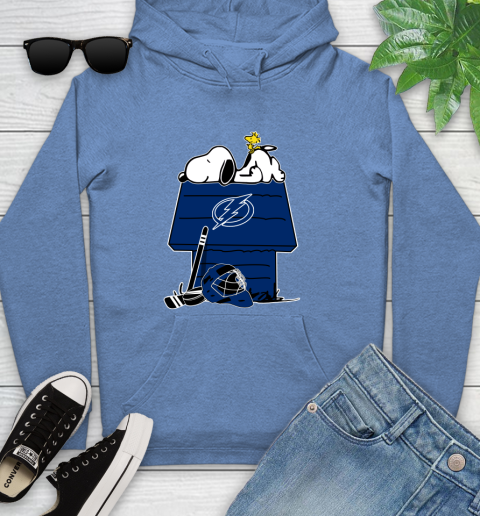 Tampa Bay Lightning NHL Hockey Snoopy Woodstock The Peanuts Movie Youth Hoodie 12