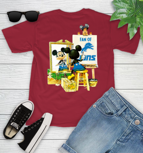 NFL Football Detroit Lions Mickey Drawing Shirt 105
