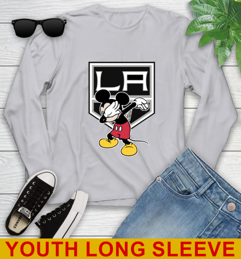 Los Angeles Kings NHL Hockey Dabbing Mickey Disney Sports Youth Long Sleeve 6