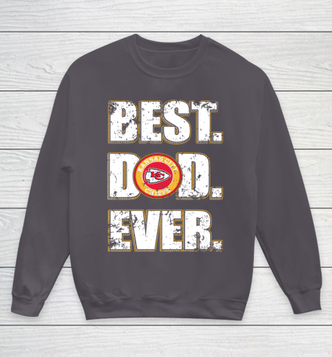 NFL Kansas City Chiefs Football Best Dad Ever Family Shirt Youth Sweatshirt 5