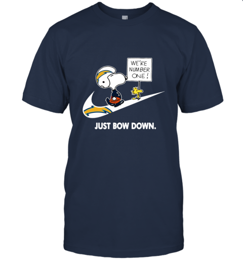 nfl Los Angeles Chargers Are Number One – nike Just Bow Down Snoopy ezaq los angeles chargers are number one ndash just bow dow classic t shirt 2 front navy
