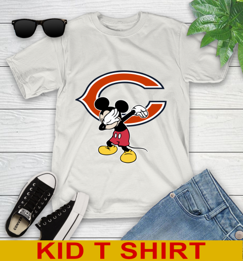 Chicago Bears NFL Football Dabbing Mickey Disney Sports Youth T-Shirt 12