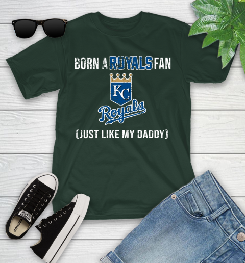 MLB Baseball Kansas City Royals Loyal Fan Just Like My Daddy Shirt Youth T-Shirt 4