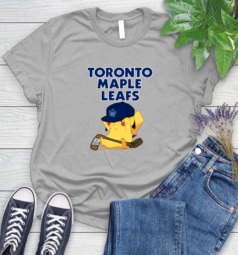 NHL Pikachu Hockey Sports Toronto Maple Leafs Women's T-Shirt 5
