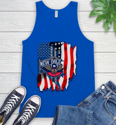 New Orleans Pelicans NBA Basketball American Flag Tank Top - Image 5