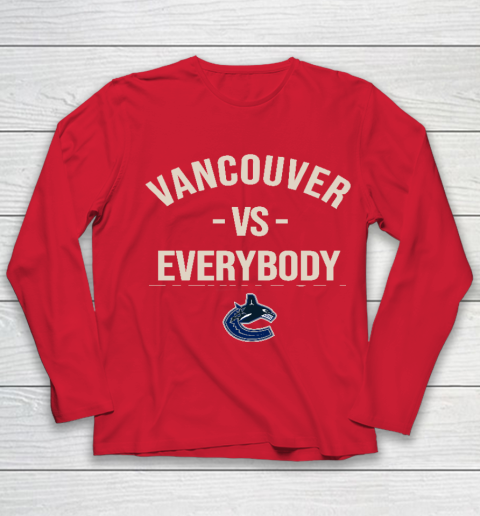 Vancouver Canucks Vs Everybody Youth Long Sleeve 8