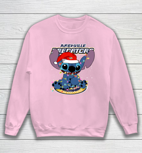 Nashville Predators NHL Hockey noel stitch Christmas Sweatshirt 5