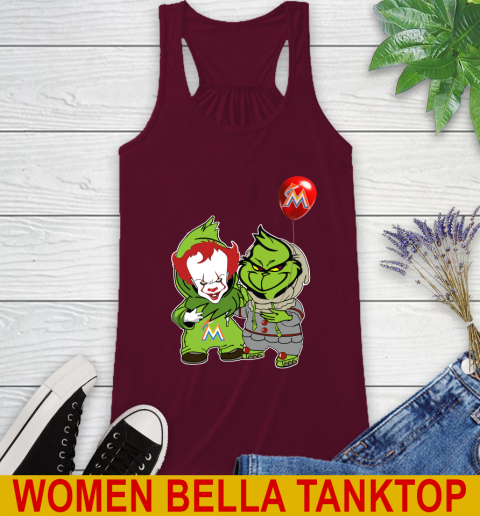 Baby Pennywise Grinch Christmas MLB Baseball Miami Marlins Racerback Tank 3