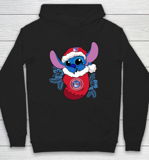 New York Rangers Christmas Stitch In The Sock Funny Disney NHL Hoodie 2
