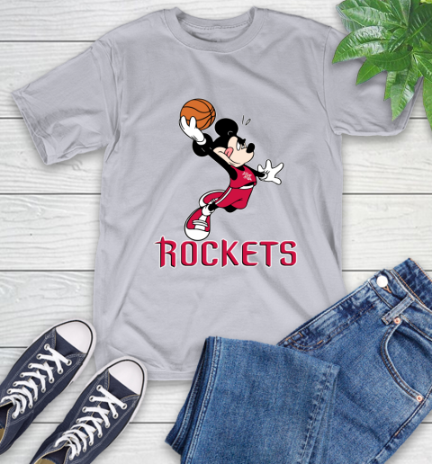 NBA Basketball Houston Rockets Cheerful Mickey Mouse Shirt T-Shirt 6