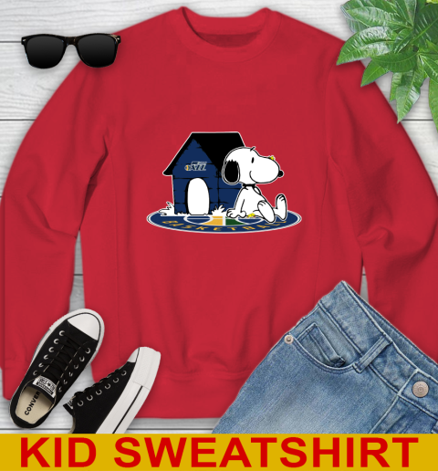 NBA Basketball Utah Jazz Snoopy The Peanuts Movie Shirt Youth Sweatshirt 8