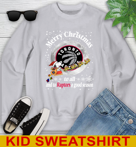 Toronto Raptors Merry Christmas To All And To Raptors A Good Season NBA Basketball Sports Youth Sweatshirt 3